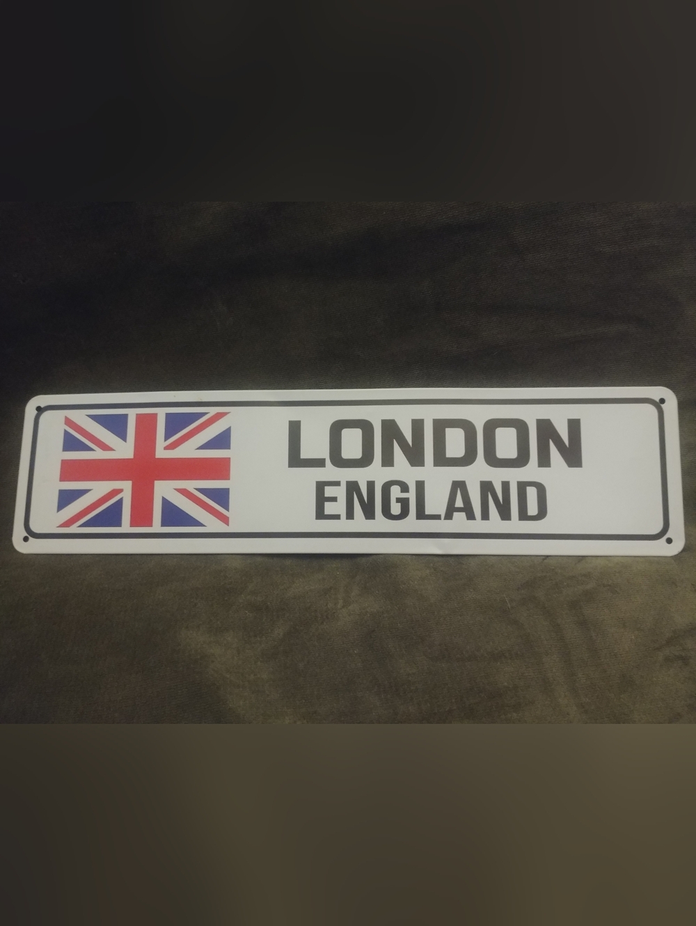 London England Street Sign with Union Jack